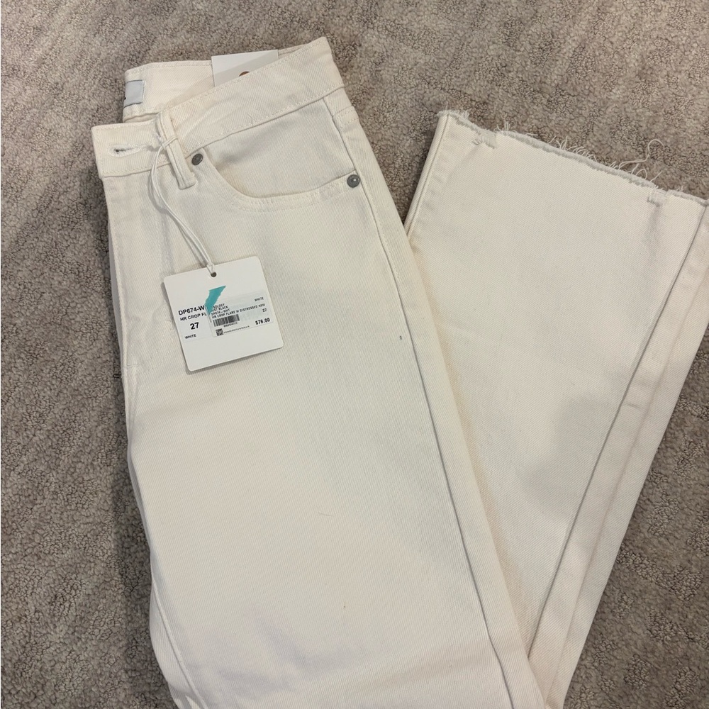 Just Black Cream Straight Leg Jeans